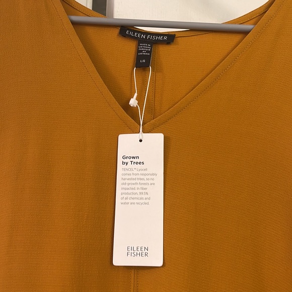 Eileen Fisher NWT Golden Rod Dress - Picture 6 of 10